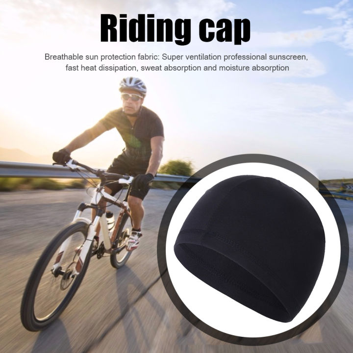 Summer Unisex Quick-dry Breathable Hat Motorcycle Bicycle Helmet Inner Liner Cap Outdoor UV Protection Hat Balaclava Cycling Cap