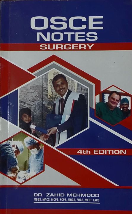 Osce Notes Surgery 4th Edition By Dr Zahid Mehmood , Zahid Mehmood Osce , Zahid osce Book , Medical Books