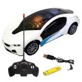 Remote Control Chargeable 3D Famous Car with Flashing Light, Radio Control Race car for Kids for 3-12 Year Old Boy Birthday Remote Control Car Rechargeable (White). 