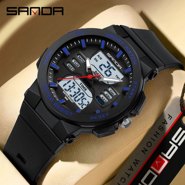 SANDA%20Hot%20sale%20Ms%20LED%20Digital%20Sport%20Watch%20Fashion%20Casual%20Ladies%20Dual%20Display%20Watch%20Women%20Electronics%20Waterproof%20Quartz%20Watches%20-%20Image%203