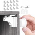 Magnetic Cabinet Lock Child Safety Locks with Screws Installation Invisible Drawer Door Lock for Baby Proofing Cabinets Cupboard.