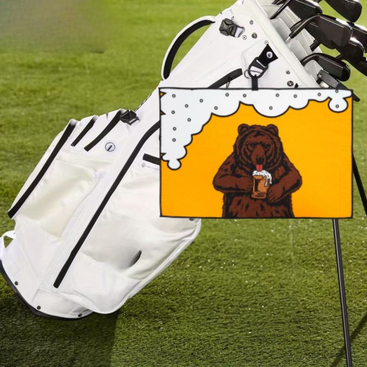 Brown%20Bear%20Golf%20Towel%20Orange%20and%20White%20Ideal%20for%20Women%20Golfers%20and%20Fans%20Golf%20Bag%20Accessory%20Playful%20Golf%20Theme%20Durable%20Towel%20-%20Image%204
