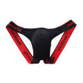 1pc Men's Briefs Thongs Patchwork Low Waist U-Convex Pouch Panties Open Rear Underwear Underpants Lingerie G-Strings For Man.