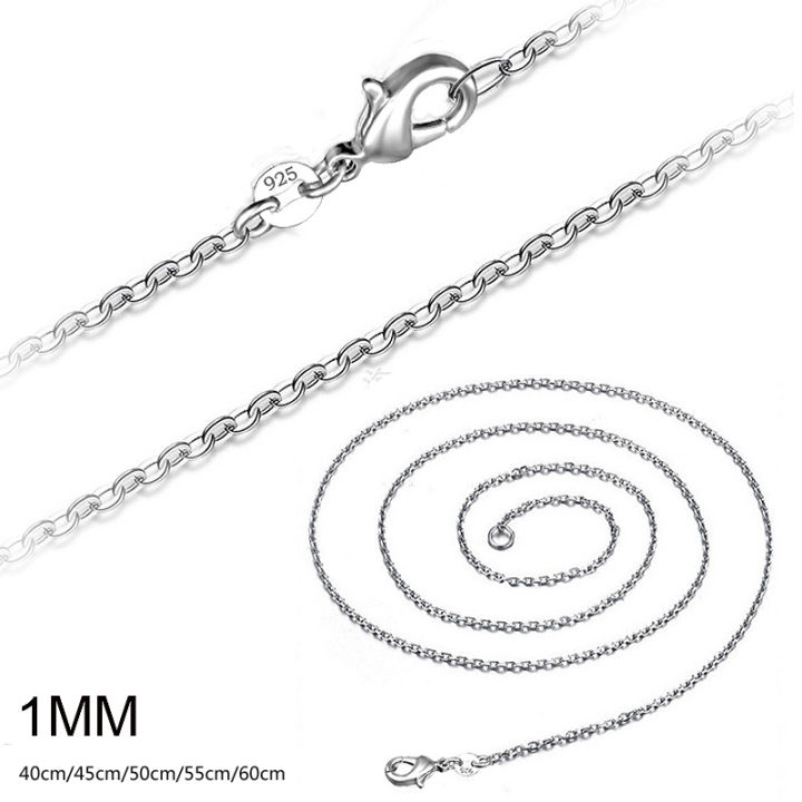 wholesale%205pcs/lot%20925%20Sterling%20Silver%20Chain%20necklace,Fashion%20Men/Women%20DIY%20Jewelry%20Rolo%20Chain%201mm%20Necklace%2016%2018%2020%2022%2024"%20-%20Image%202