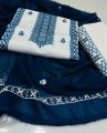 3 Piece Mid Season Cotton Suit for Women | Cross Stitch Gala Daman Embroidered Shirt | Chiffon Embroidered Dupatta & Trouser | Ladies Pakistani Dress. 