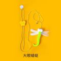 Self-healing elastic cat toy feather bell, cat amusing stick, door hanging swing, little mouse toy cat to relieve boredom (gass foring).