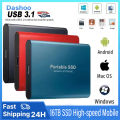 Portable External Hard Drive 16TB Portable SSD High-speed Mobile USB 3.1/Type-C Hard Disk High-Speed Storage for PC/Mac/Phone.