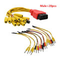 OBD Universal Jumper Car Connector Plug 16 Pin Male Female Fault Diagnosis Tool Brush ECU Jumper.