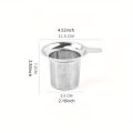 1pc Stainless Steel Tea Strainer, Tea Drain, Tea Partition, Tea Ball, Cup, Kettle, Tea Strainer, Inner Gall, Tea Brewer.