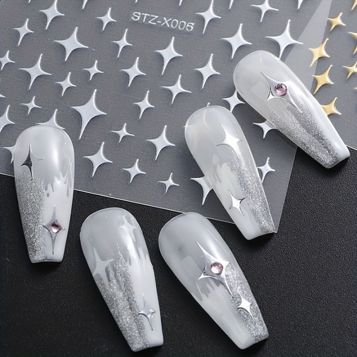1/4%20PCS%203D%20Metal%20Silver%20Golden%20Starburst%20%20Nails%20Stickers%20Manicure%20French%20Nail%20Art%20Decoration%20Decal%20Y2K%20Nail%20Art%20Tips%20Nail%20Charm%20-%20Image%206