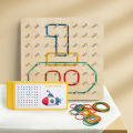 Montessori Wooden Children's Educational Toys Nail Boards Geometry Math Teaching Aids For Shape Cognition Imagination Develop. 