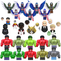 Blind Box Mini Building Blocks G0139 Figures Big Goblin Spiderman Iron Man Venom Captain Hawk Deadpool Armor Christmas  Toy. 