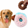 Soft Dog Donuts Plush Pet Dog Toys For Dogs Chew Toy Cute Puppy Squeaker Sound Toys Funny Puppy Small Medium Dog Interactive Toy. 