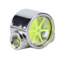 Water Flow Indicator Computer Cooling Flow Indicator Tungsten Alloy G1/4" Standard Female to Female Thread Visual Flow Indicator. 