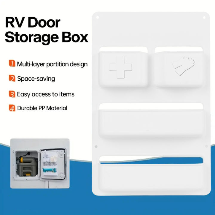 1PC%20RV%20Motorhome%20Caravan%20Toilet%20Compartment%20Door%20Storage%20Pocket%20For%20Kassett%20Shelf%20Box%20White%20-%20Image%205