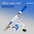 DEUKIO Mini Fishing Pole Kits With Telescopic Fishing Rod And Spinning Reel Baits Travel Pole Set for Beginner Children. 
