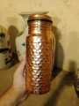 Premium Copper Water Bottle HandCrafted Pure Copper made in 1 piece no joint Hygiene Delicately Crafted in Pakistan 800ml Hammered   Akbar Arts. 