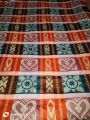 Design machine Hand Made Cotton Nakshi-Katha-size 7"×8"Traditional Craftsmanship, bed sheet-Multi Color.