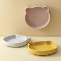 1PC Silicone Baby Dishes Suction Dining Plate Cartoon Bear Shape Baby Plates Eating Training Baby Food Storage Kids Tableware.