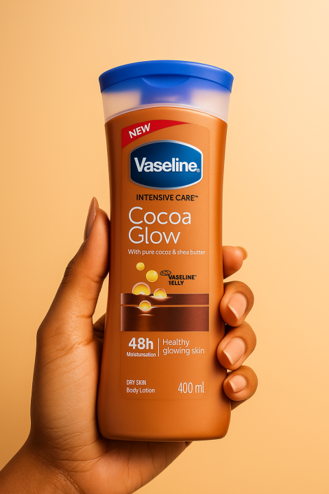 Vaseline New Intensive Care Cocoa Glow Body Lotion 400ml | With Pure Cocoa  and Shea Butter | Body Moisturizer | 48 hr Moisturization | Healthy Glowing Skin