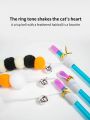 1 PCs New Elastic String Imitated Furs Bug Funny Cat Stick Suitable for Cats.