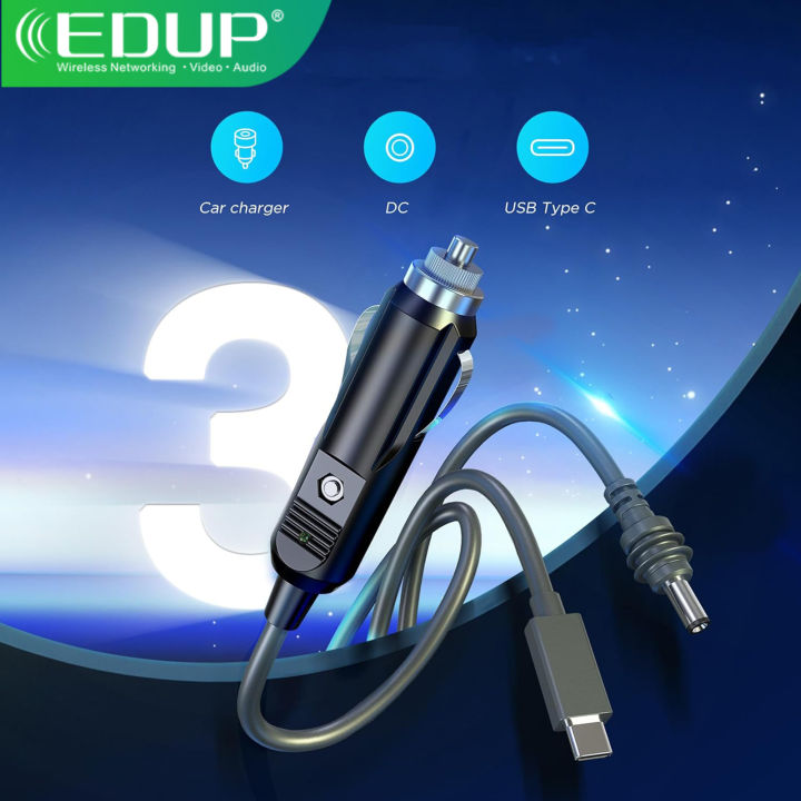 EDUP%20SK0101-5M%20Starlink%20Mini%20100W%203-in-1%20Power%20Cable%20Heavy%20Duty%20Stable%20Safe%20Efficient%205M%20Car%20Charger%20DC%20Cable%20Type-C%20to%20DC%20-%20Image%202