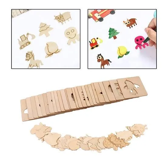 Kids%20Wooden%20Drawing%20Stencils%20Kit%20With%20Puzzle%2024%20Pes%2012%20Inner%2012%20Outer%20-%20Image%203