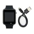 SIM Slot/Inserting Black Smartwatch (SIM Not Included). 