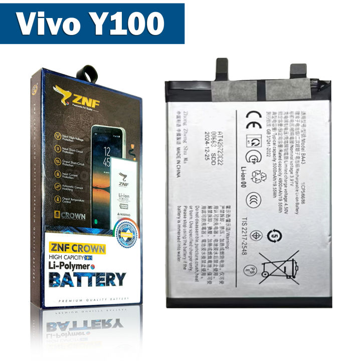 Vivo Y100 Battery Replacement ZNF Original High Capacity 5000mAh BA43 For Y100