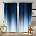 2pcs Modern Blue Gradient Pattern Curtains, Designed for Light Blocking, Premium Material, Suitable for Living Room, Bedroom, Da. 
