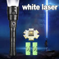 White Laser Powerful Flashlight USB Rechargeable Flash Light 18650 High Power Led Flashlights Tactical Lantern Long Shot Torch. 