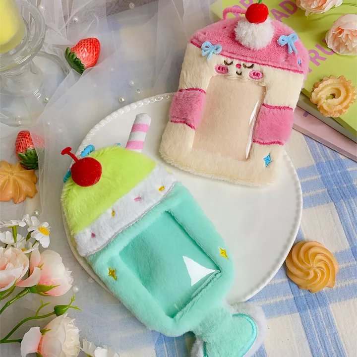 Cartoon%20Matcha%20Strawberry%20Cake%20Plush%20Card%20Holder%20Student%20Storage%20Pouch%20Idol%20Photo%20Polaroid%20Display%20Pendant%20-%20Image%202