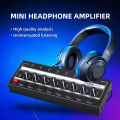 8 Channels Headphone Amplifier Mini Amplifier with Stereo/Mono Switch Professional Ultra-Compact HiFi Stereo Audio Amplifier.