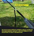 Dabule person  colourful  Hammock with carabina. 