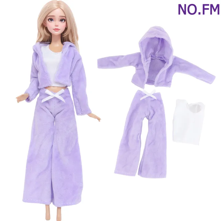 Purple%20Color%20Series%20Doll%20Outfit%2011.8%20Inch%20Doll%20Princess%20Party%20Gown%20Tops%20Pants%20Sweater%2030%20cm%20Doll%20Accessories%20Set%20Girls'%20for%20-%20Image%203