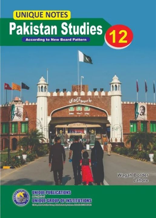 Unique Notes Pak Studies 12 class According to New Board Pattern unique Books