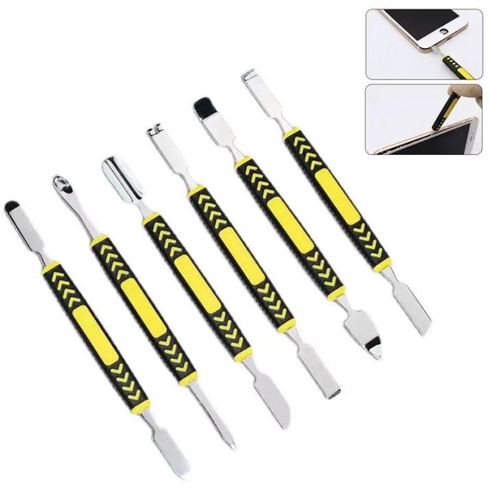 Metal Mini Crowbar Set Double Headed Pry Bar 6-in-1 Disassembly Battery ...