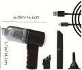 3 in 1 Portable Mini Vacuum Cleaner | Rechargeable Handheld Air Blower & Suction Cleaner for Car, Home, Laptop & Keyboard Cleaning. 