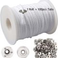 1 Roll Candle Cotton Wicks +100pcs Metal Candle Wick Sustainer Tabs For Handmade Candle DIY Craft Making Kit Set Accessories. 
