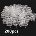 50/100/300pcs 5g Transparent Cosmetic Bottles Containers Pot Sample Clear Cream Jar For Nail Arts Small Clear Can Tin For Balm. 