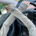 Large Size Ice Sleeves for Men's Sun Protection Japanese Summer Outdoor UV Protection Loose Arm Sleeves Driving Outdoor Gloves.