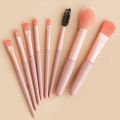 Mini Travel 8pcs Makeup Brush Set Portable Soft Cosmetic Brushes for Foundation Eyeshadow Blush Contour. 