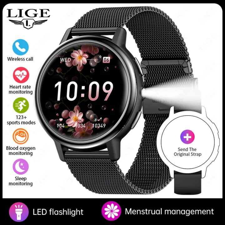 LIGE%20New%20Women's%20Smart%20Watch%20Amoled%20HD%20Screen%20Sports%20Heart%20Rate%20Bluetooth%20Call%20IP68%20Waterproof%20Ladies%20Smartwatch%20For%20Android%20iOS%20-%20Image%207