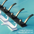 YUNJIEYA Black white Folding Robe Hooks Towel Hanger Nail Wall Rack Hooks Coat Clothes Holder for Bathroom Kitchen Accessories. 