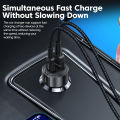 Toocki Car Charger 50W Quick Charge And 60W USB A to Type C Cable for iPhone Poco S23 Fast Charging.