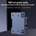KWS-303 WF Tuya WiFi Power Meter Smart Switch 8 in1 Energy Meter 85-290V AC Meter Timer Relay Voltage. 