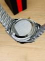 Premium Quartz Two-Tone Stainless Steel Watch For Men with White Dial, Gold Bezel, and Date Display Men's Wrist Watch.. 