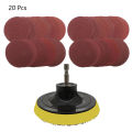 10Pcs 100mm Sanding Disc 60-240 Grit Sandpaper Buffing Wheel Hook And Loop Backing Pads For Electric Drill Grinder Rotary Tools. 
