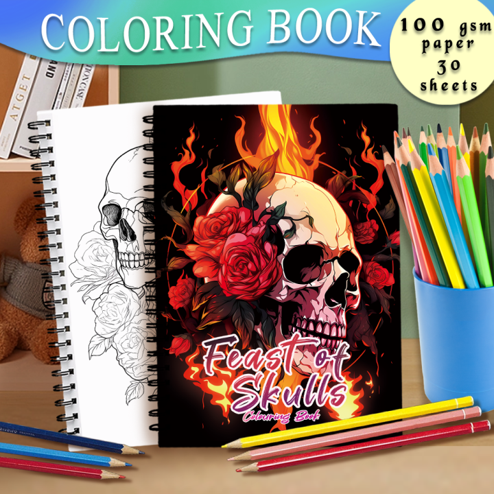 Adult%20Coloring%20Book%20-30%20Sheet%20Spiral%20Coloring%20Book,%2011.2X%208.3Inch,%20100Gsm%20Thick%20Paper,%20Back%20to%20School,%20New%20Year,%20Birthday%20Gift%20-%20Image%204