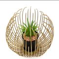 Artisan Crafted High-Quality Metal Alloy Sphere Planter For Elegant Room Decor. 